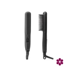 Verified Supplier 2019 Electric Flat Iron Anti-scald Hair Straightening Comb Straightener Brush