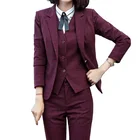 2019 new style 3 piece suit women blazer suit jacket office lady OEM design business wholesale