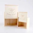 Hot selling small wooden box, wedding partner gift wooden box, custom sliding wooden box packaging box