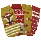 Pet Cloth Clothes Jacquard Cartoon Fox Dog Cat Pet Cloth Clothes Clothing Sweater Apparel Coat Jacket Jumper Dress Wear