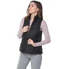 Sleeveless Warm Outwear Women Black Heated Vest With CE RoHS PSE