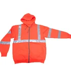 Z96 09 Hi Vis Safety Polar Long Sleeve Reflective Striped Custom Hoodies