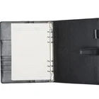 A5 Leather Bound Ring Binder Notebook Refillable Diary Planner