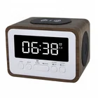 Wireless Speaker Music Mini LED Display Radio TF AUX Alarm Clock Wireless Charging Bluetooth Speaker