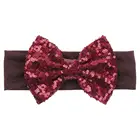 2019 Thanksgiving Day 5" Sequins Hair Bow Cotton Elastic Baby Headband Festival Hair Accessories For DIY Headwear
