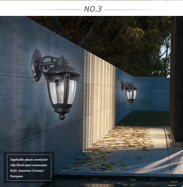 Luxury House Garden Yard Waterproof Outdoor Dust Proof External Wall Lamp