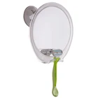 Plastic framed wall mirrors Fog free Integrated Razor Hook and Strong Suction cup bathroom makeup mirror