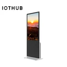 HUSHIDA 43 inch indoor floor standing totem touch screen totem Lcd advertising display electronic advertising machine