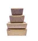 Disposable Box Paper Packaging Kraft Food Box Custom Paper Box Biodegradable Food Packaging