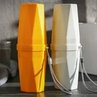 Two-piece Travel Toothbrush Case Holder Toothpaste Covers Containers Wash Gargle Cup For Camping Outdoors