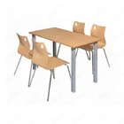 Knock-down Students Canteen Table and Bending Wood Chairs China Supplier