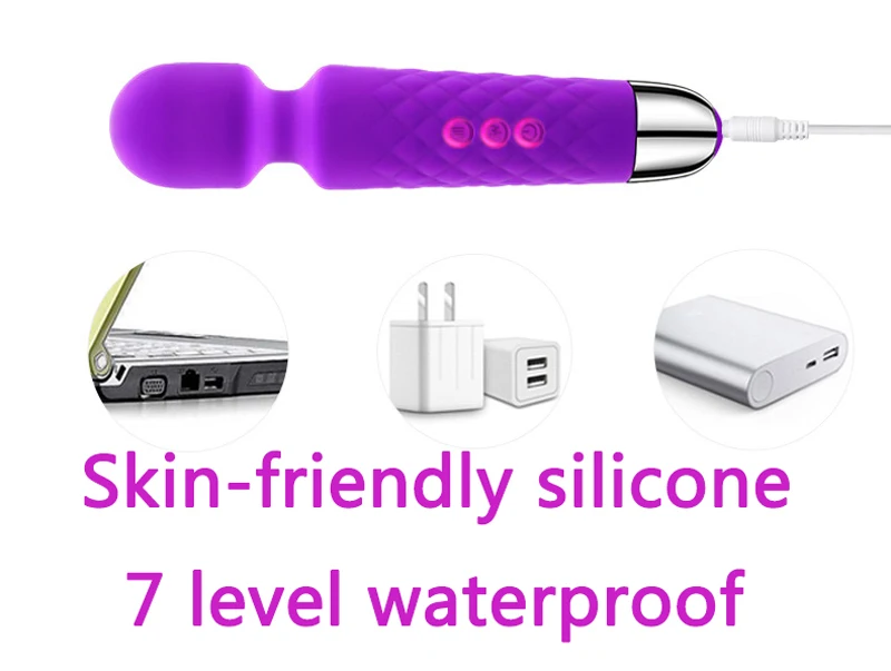 Female Electric Clitoris Massager Silicone Adult Sex Toys Wand Vibrator