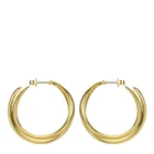 Hoop 2020 18K Gold Plated Brass Double C Hoop Earrings EC191043