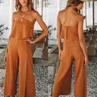 2019 new ladies sexy strapless tube top jumpsuit