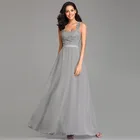 Ever-Pretty Elegant A Line Lace Long Chiffon Bridesmaid Dress EZ07704