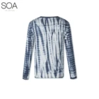 20ALM005Casual cotton sweater tie dye pullover knitwear sweater men sweater