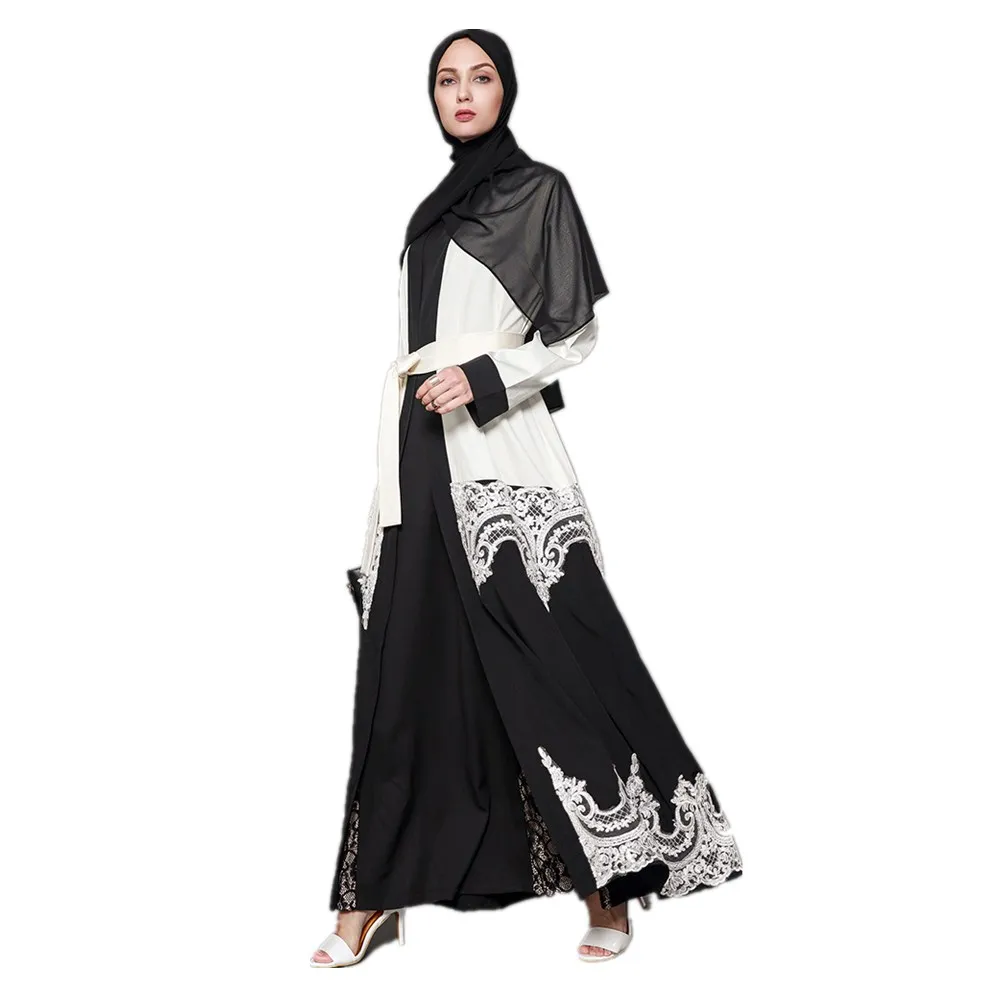EGMS1566 Dubaï musulman femmes nouveau modèle robe musulmane vêtements à manches longues vêtements islamiques arabe broderie cardigan robe porter