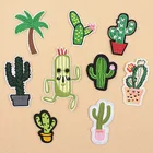 Custom embroidered badge type twill fabric iron on embroidery patch plant patches
