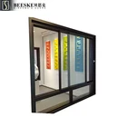 Modern Acoustics Sealing Design Aluminum Profile Fixed Sliding Window With Clear Glass