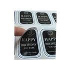 Custom Glass Bottle Soy Candle Jar Private Printing Sticker Label with gold logo