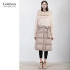 High Quality Fashion Luxury Winter Plus Size Full Length Long Rex Rabbit Fur Filled Duck Down Coat For Women