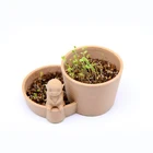 Flower Pot Wood Pot Dropshipping 2020 Exquisite 3d European Round Flower Wood Pot Factory