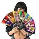 Hand Fan Hand Fan Wholesale Custom Hand Held Fan Plastic Nylon Bamboo Weeding Folding Hand Fan