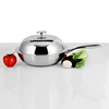 commercial kitchen bar restaurant dining chinese cooker pan 32cm single handle 304 stainless steel gas stir fry wok
