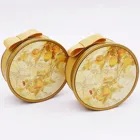 For Gift Luxury Gold Tin Metal Box With Ribbon