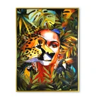 Home goods canvas art paintings wild woman with forest colorful wall pictures oil art painting