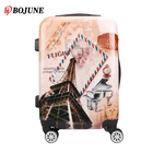 Eiffel Tower Printing Online newest Travel Trolley waterproof luggage bag 3 piece luggage set