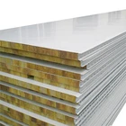 Custom Cheap Wall Metal Rockwool Sandwich Roof Panel for Clean Room Rock Wool