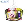 Customized Rectangle Frameless Christmas Aluminum Frame Hanging Flashing Light Box