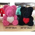 Factory Direct preserved bear rose teddy rose bear black teddy rose bear 25 cm with box