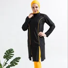 MOTIVE FORCE Top Quality High Fashion UV Protection NonToxic Material Color Block Muslim Women Swimwear