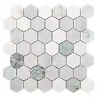 Paradiso Green Marble Hexagon Mosaic kitchen backsplash Tiles