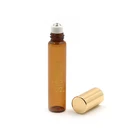 5ml 8ml10ml skin care cosmetic packagingclear amber roll on glass bottle for essential oil