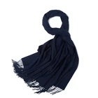 Mongolia cashmere navy blue solid color shawls wrap women 100% wool shawl
