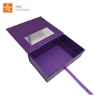 Custom Logo Luxury Cardboard large collapsible gift box with Window