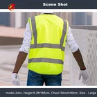 Vest Vest Safety Practicability Custom 2Pockets Neon Green Safety Vest With Customized Safety Vest