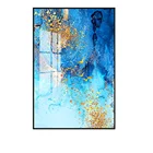 Aluminum Alloy Frame Modern Abstract Painting Art Print Wall Art Decor Crystal Porcelain Painting