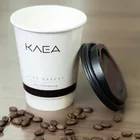 Wholesale Eco friendly 100% Compostable PLA coating Disposable double wall paper cups for hot coffee and tea