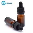 hemp cosmetic glass dropper bottle packaging with child resistant cap for essential oil amber blue green custom color