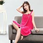 fashion coral fleece women towel shower skirt spa ultra adult bath wrapcan wear bath towel