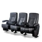 Leadcom luxury leather auditorium cinema rocker chair with cupholder (LS-6601G)