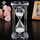 Personalized Handmade Home decor half hour 1 hour office coffee crystal glass hourglass sand timer