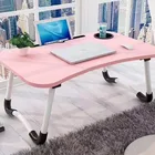 simple folding study desk wood laptop desk small table for bed