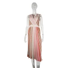 Summer Lady Sleeveless V- Neck Long Dress