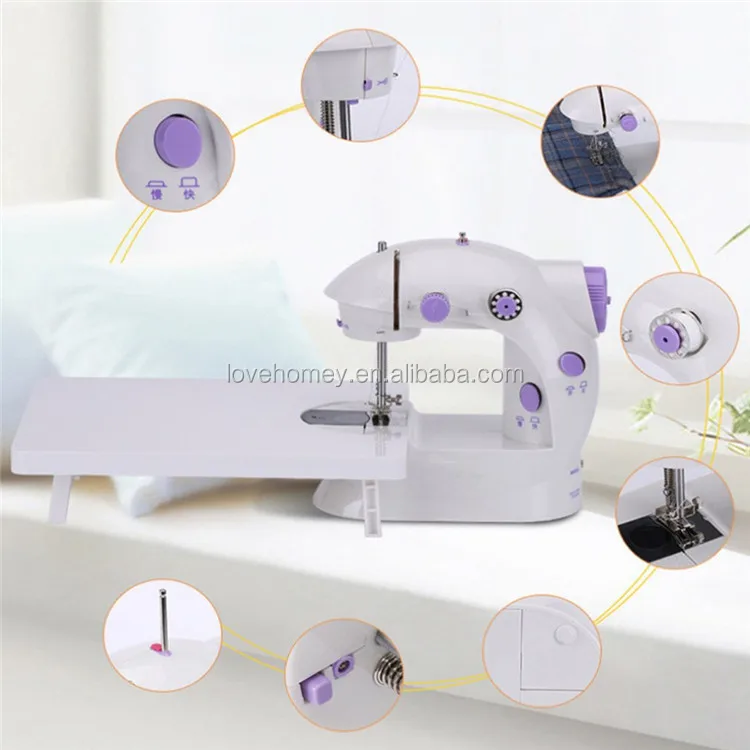 Home Use Portable Household Electric Mini Sewing Machine Speed Adjustment Children Child DIY Toy Sewing Machine