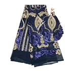 2020 new arrival French lace dress high quality embroidery sequins lace fabric for African wedding JF44701-JF44704